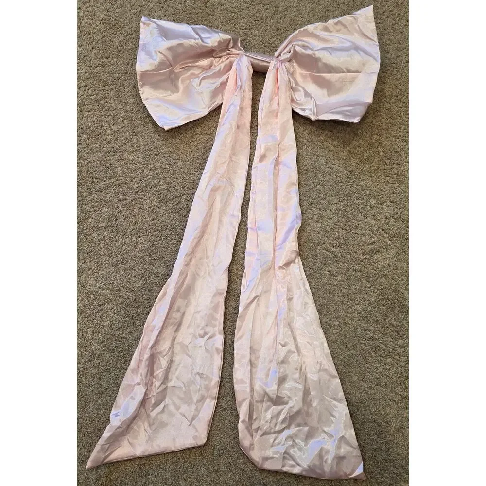 Big light pink satin bow